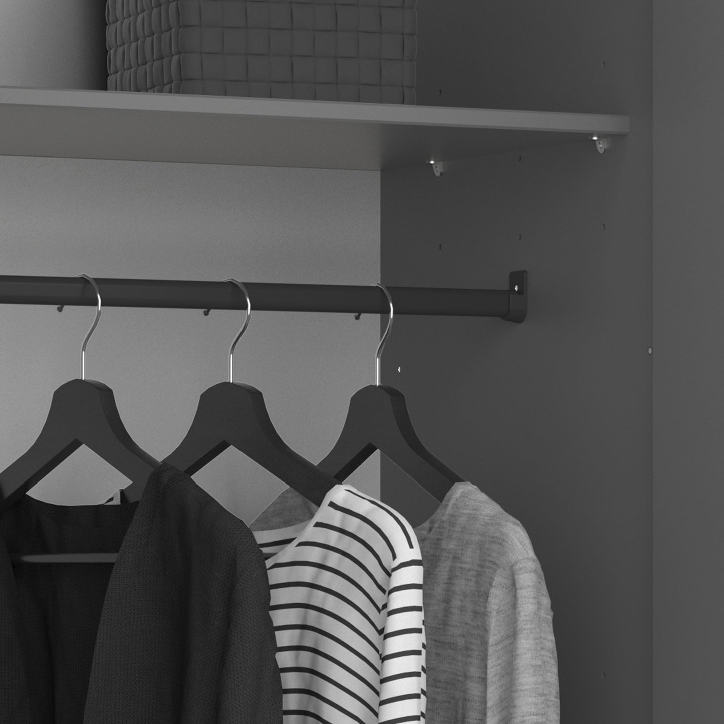 tromso 3 door wardrobe grey