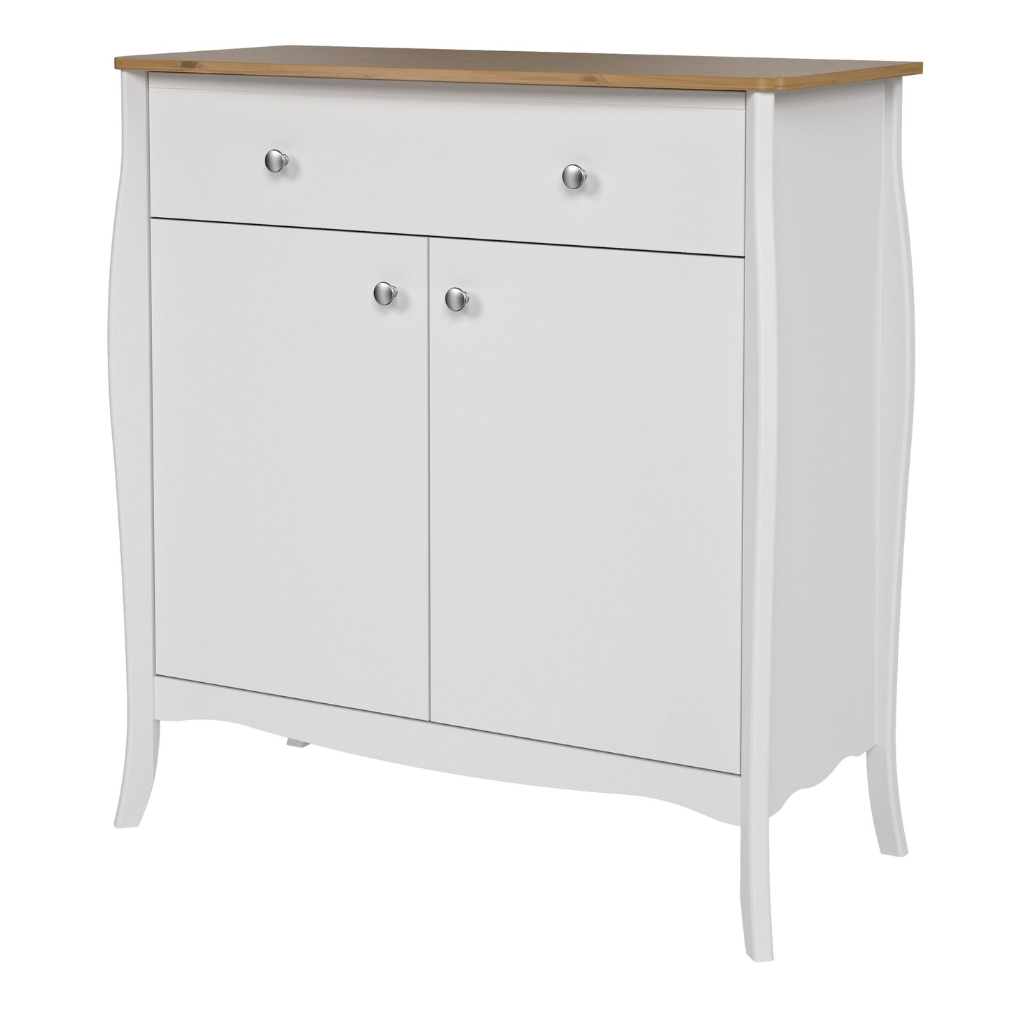 baroque sideboard 2 doors 1 drawer in pure white iced coffee lacquer