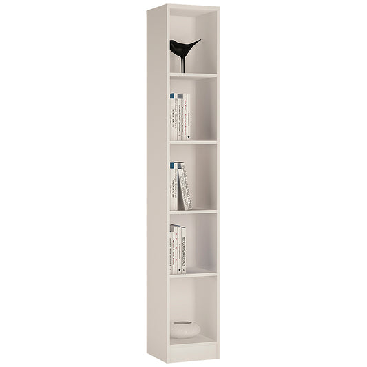 4 you tall narrow bookcase in pearl white