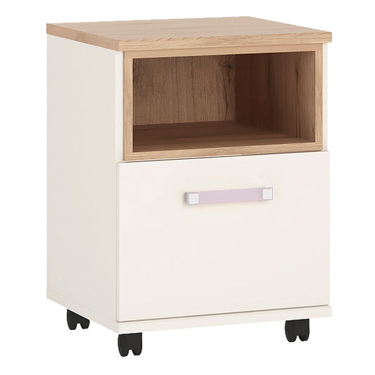 4kids 1 door desk mobile with lilac handles