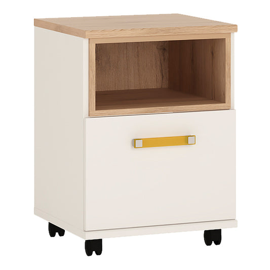 4kids 1 door desk mobile with orange handles