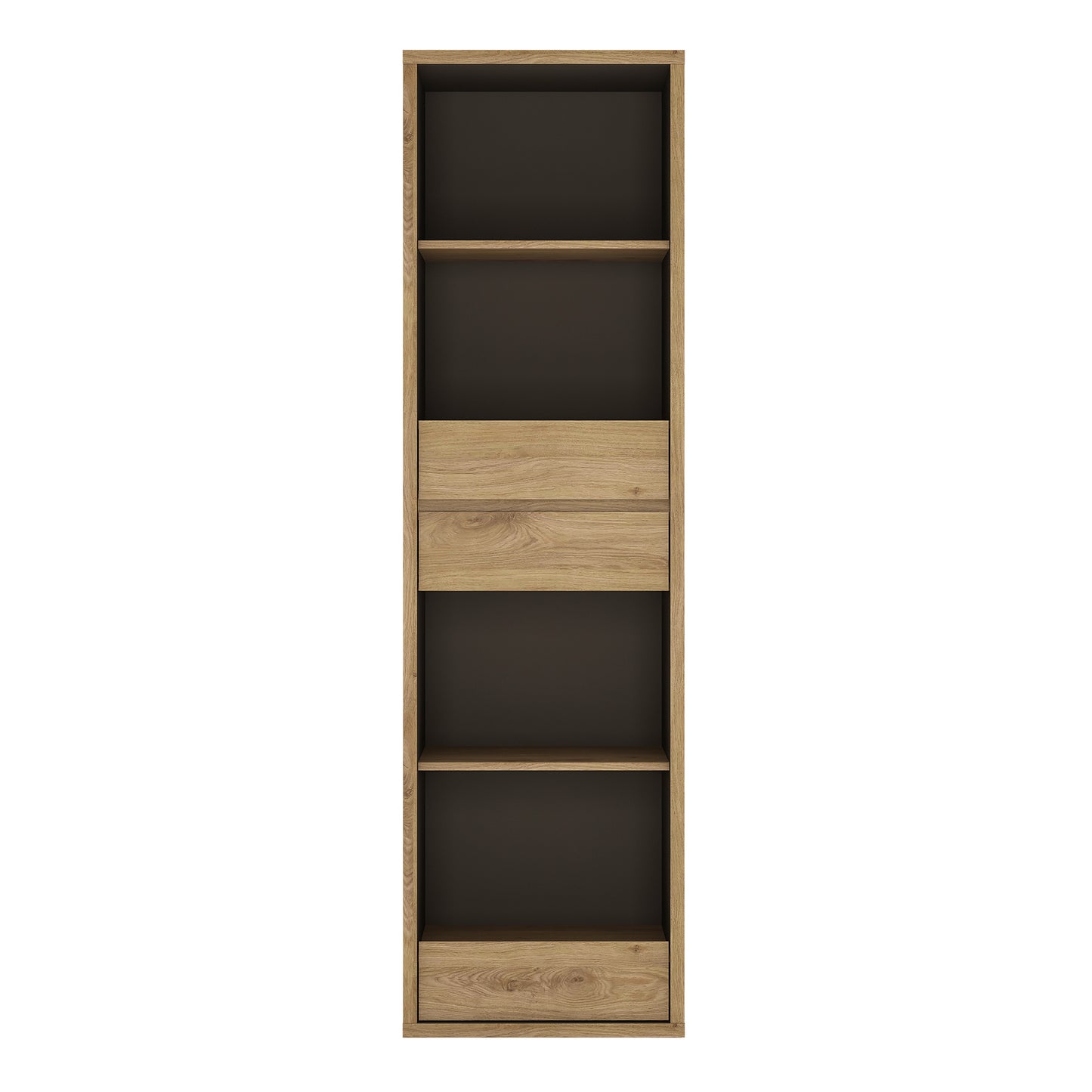 shetland tall narrow 3 drawer bookcase