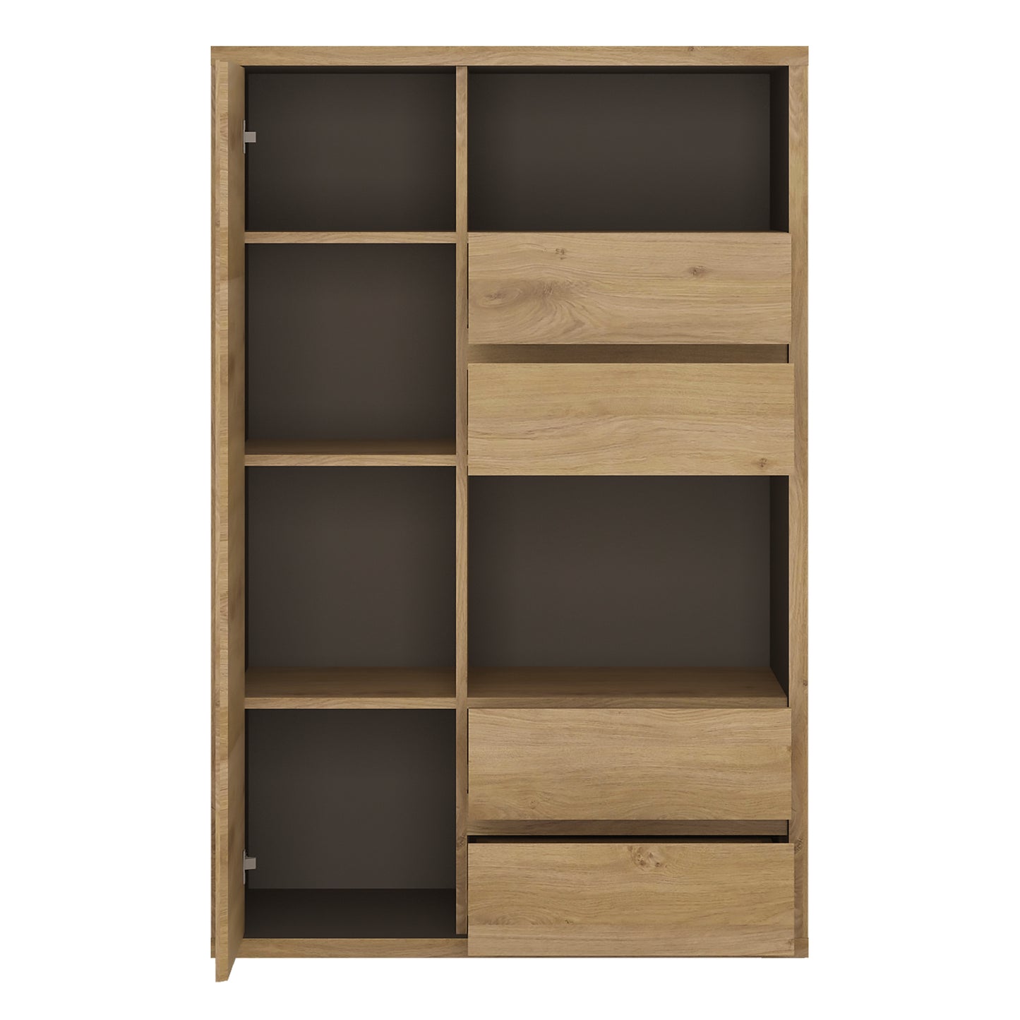 shetland 1 door 4 drawer display cabinet