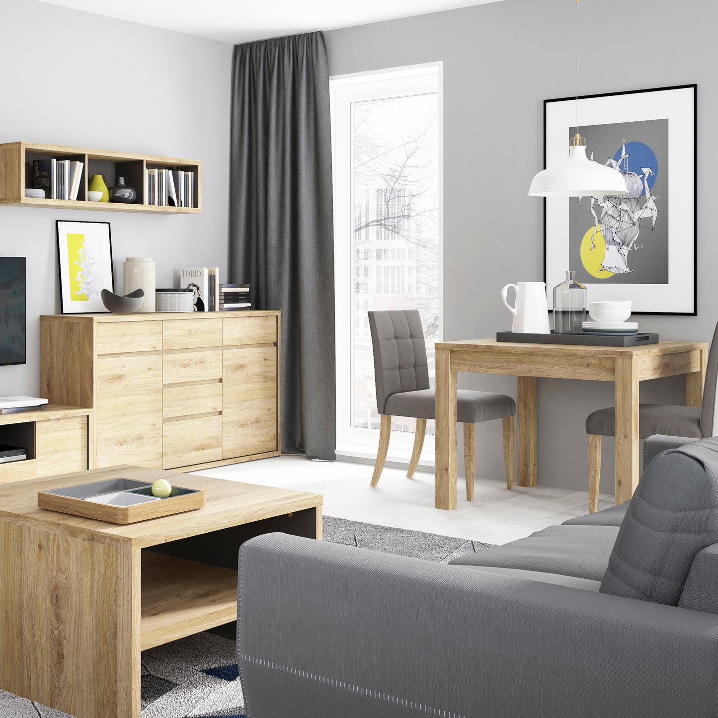 shetland 2 door 6 drawer chest