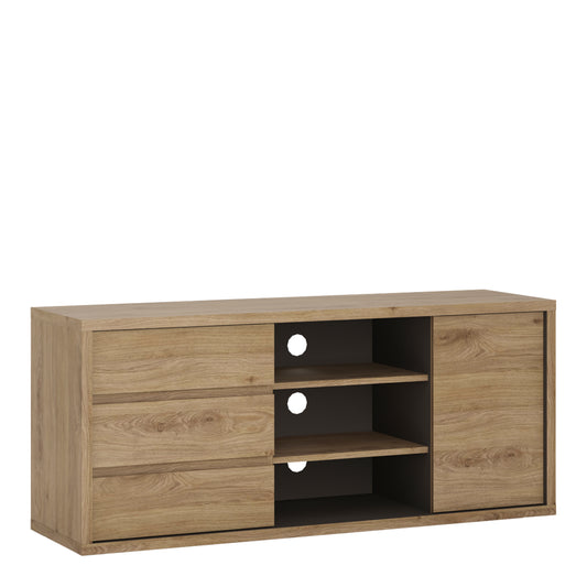 shetland 1 door 3 drawer tv cabinet