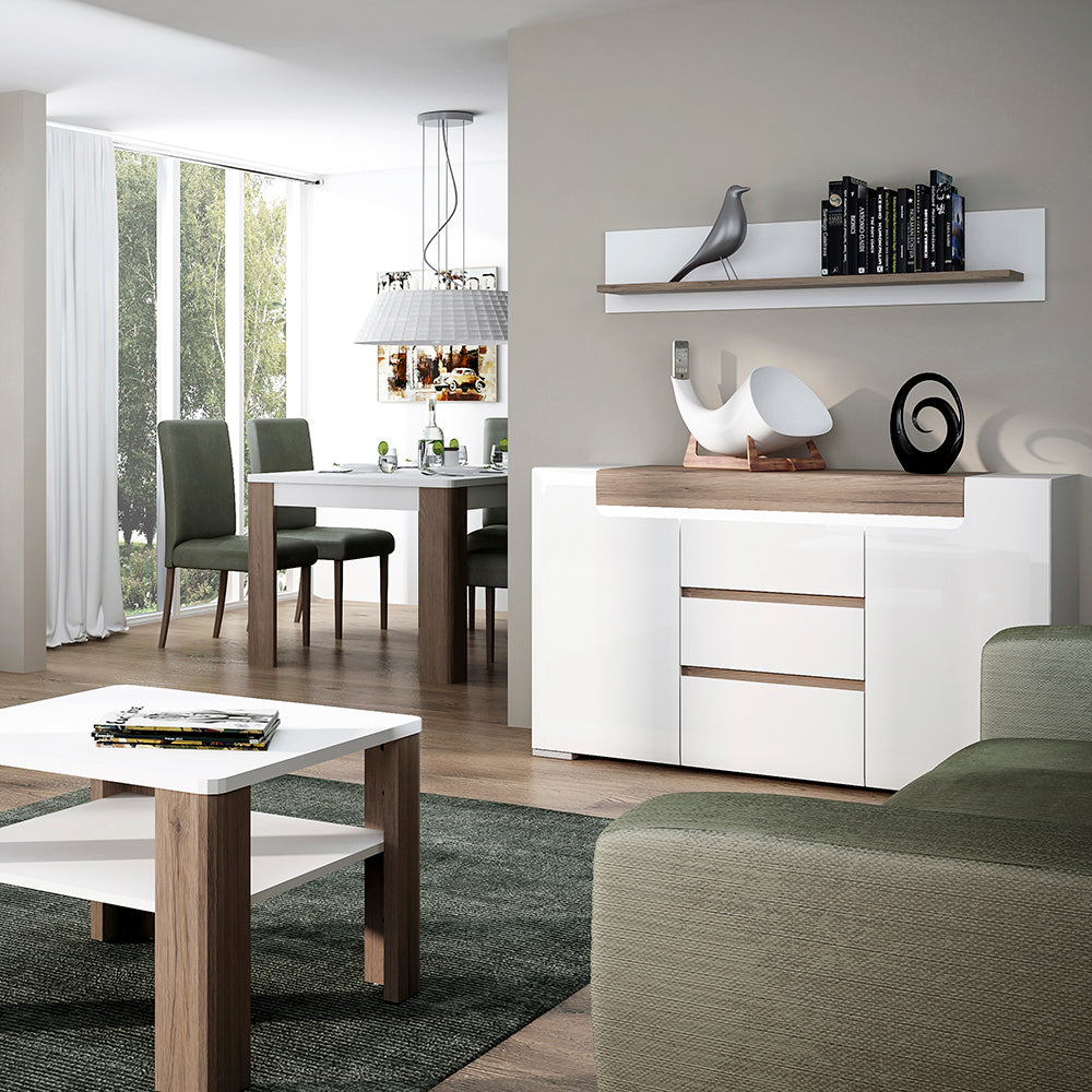 toronto 2 door 3 drawer sideboard (inc. plexi lighting)
