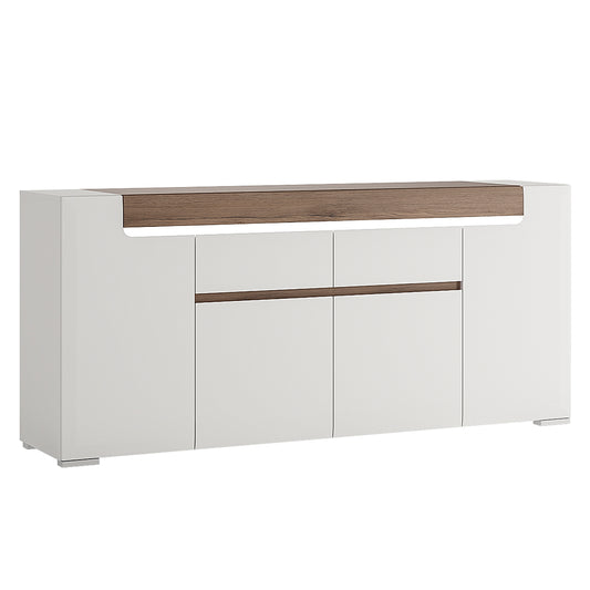 toronto wide 4 door 2 drawer sideboard (inc. plexi lighting)