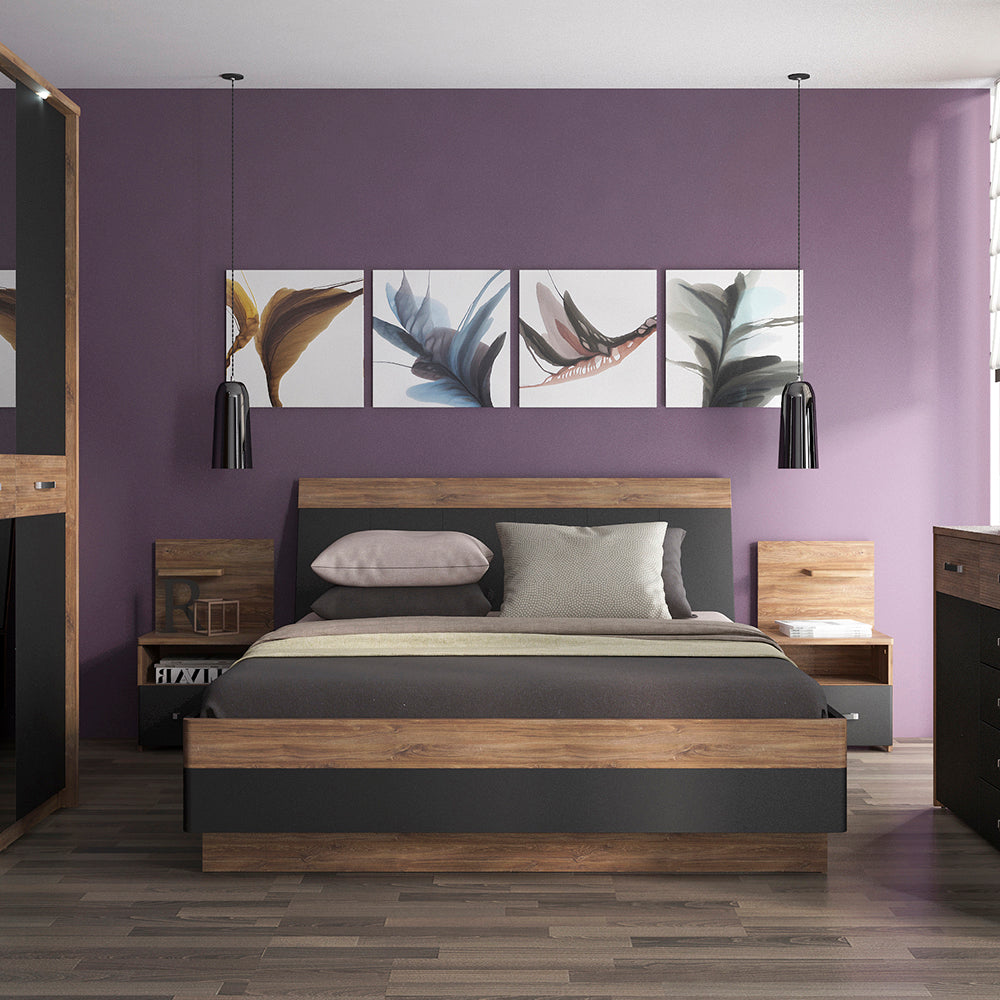 monaco 1 drawer bedside with open shelf