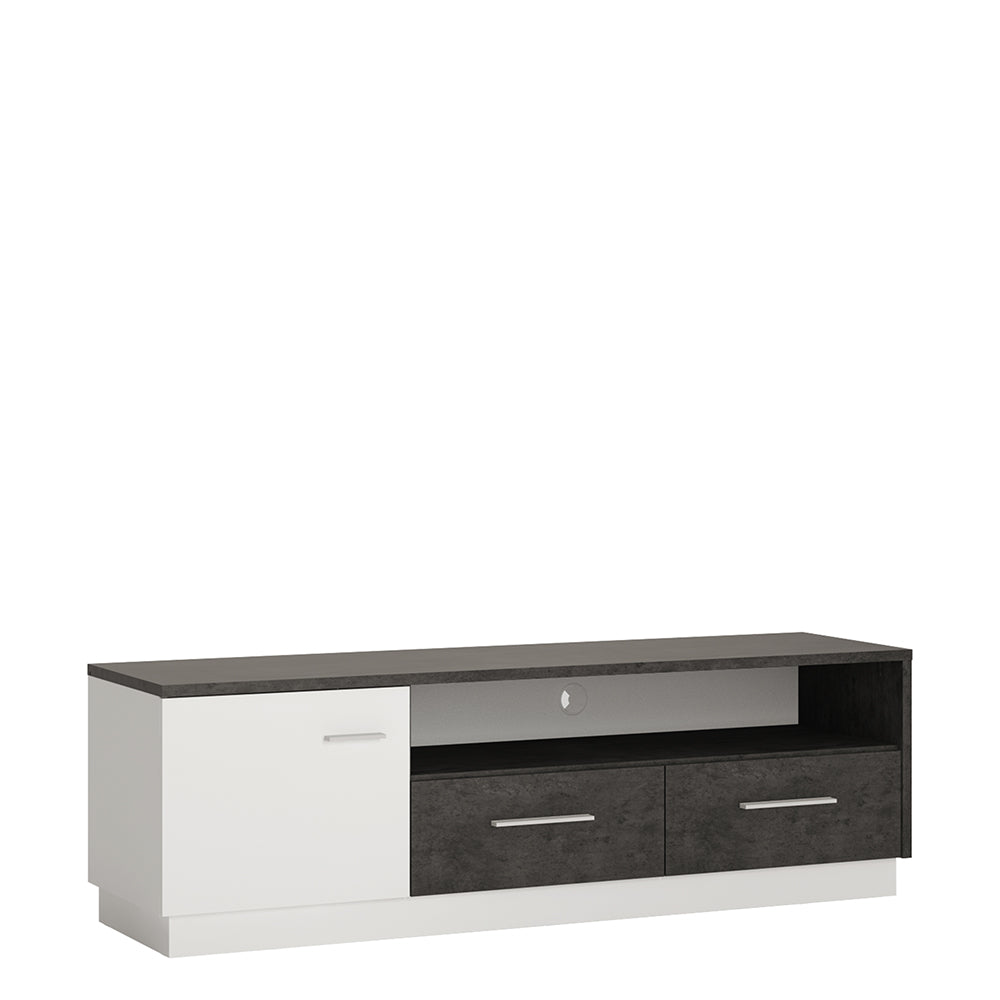 zingaro 1 door 2 drawer wide tv cabinet