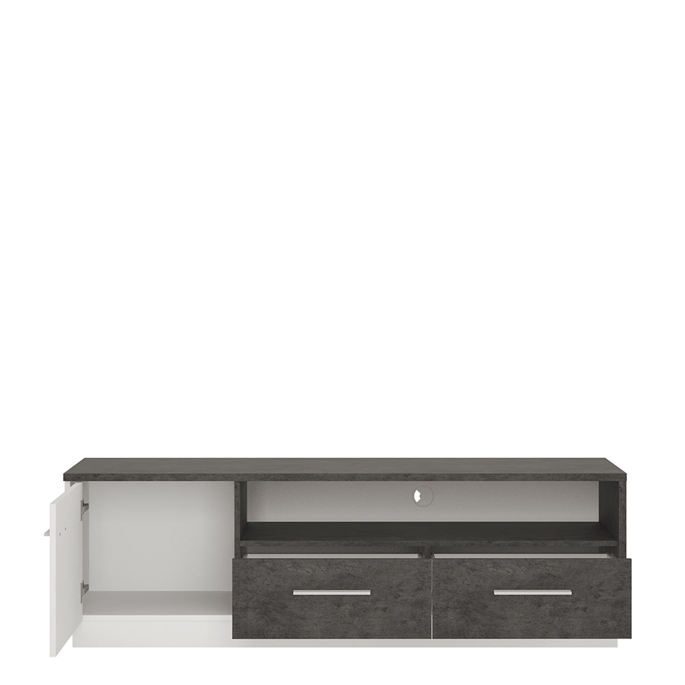 zingaro 1 door 2 drawer wide tv cabinet