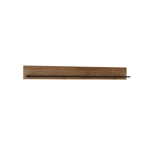 brolo wall shelf 197cm with a walnut and dark panel finish