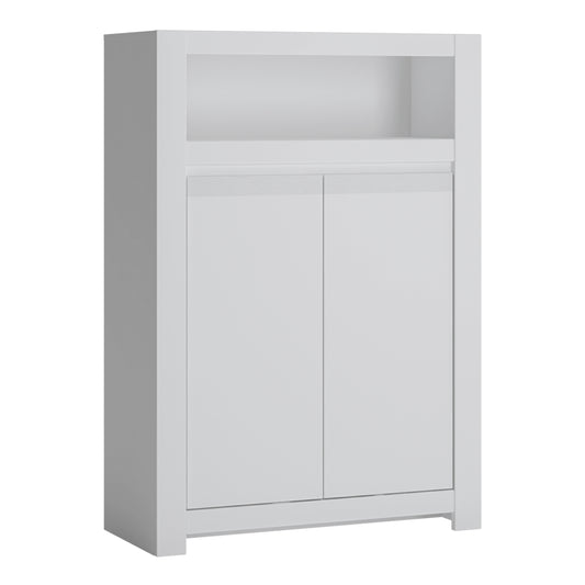 novi 2 door cabinet in alpine white