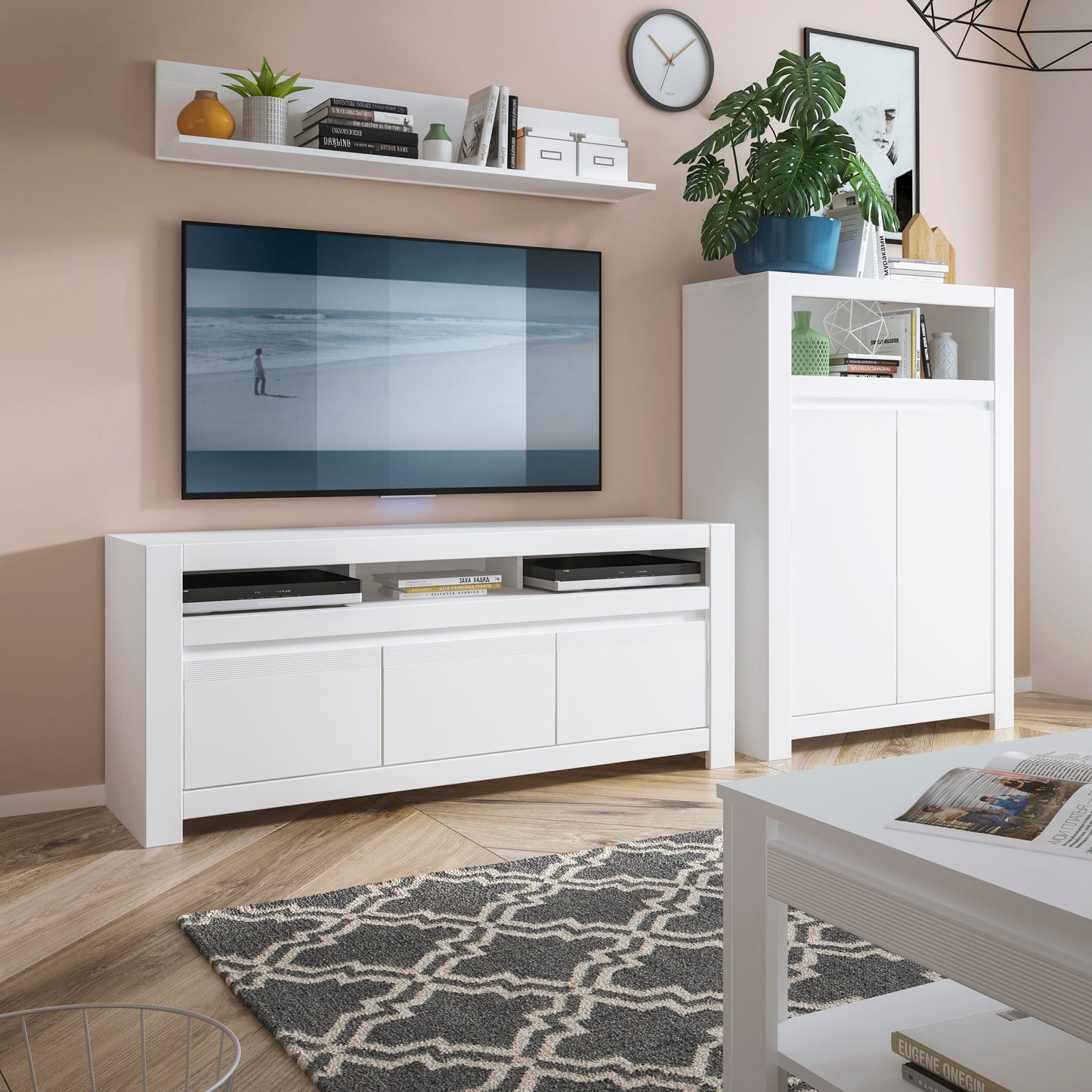 novi 2 door cabinet in alpine white