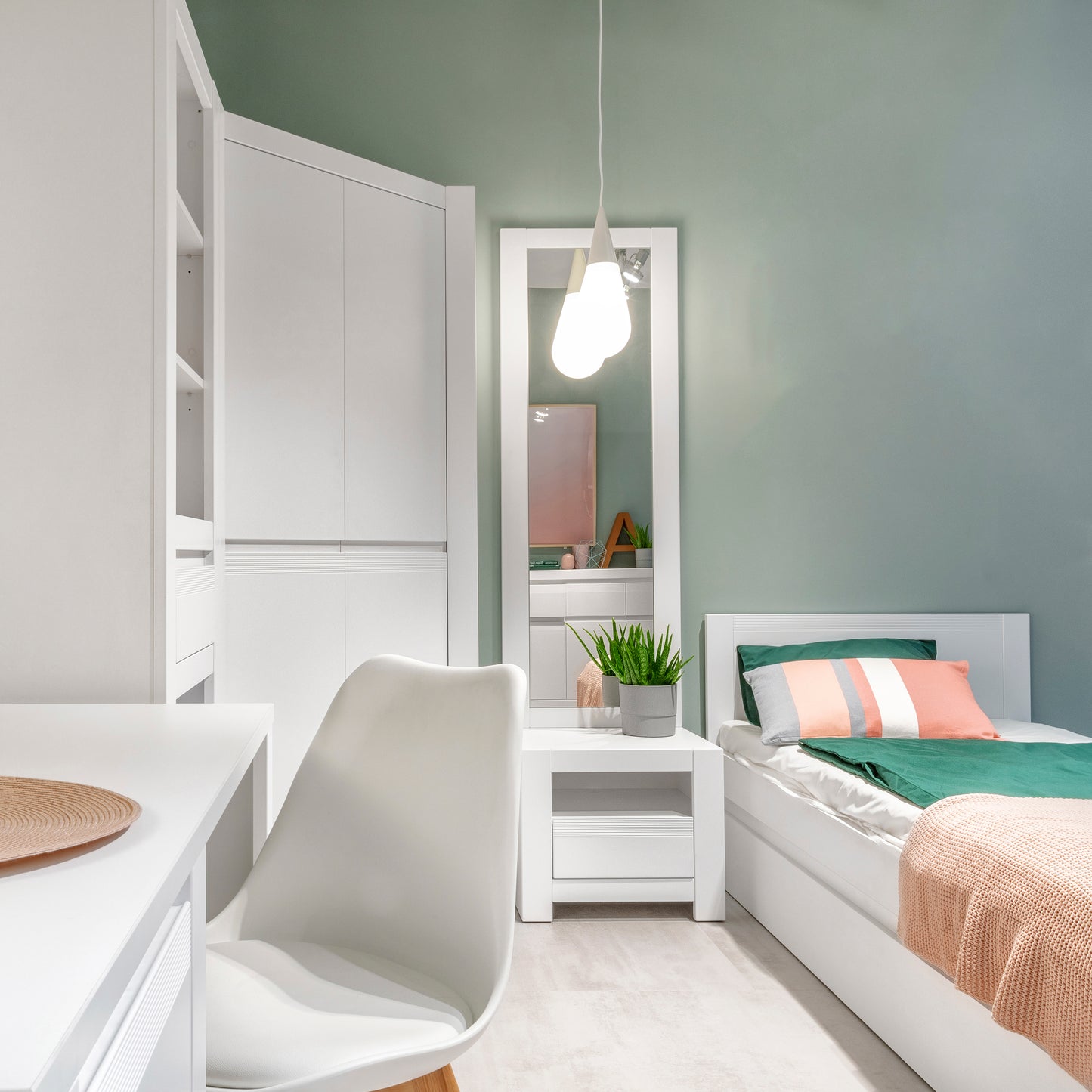 novi 1 drawer bedside table in alpine white