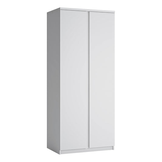 fribo 2 door wardrobe in white