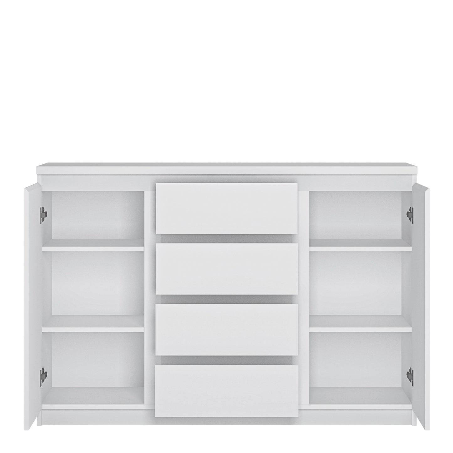 fribo 2 door 4 drawer sideboard in white