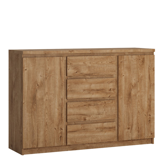 fribo 2 door 4 drawer sideboard in oak