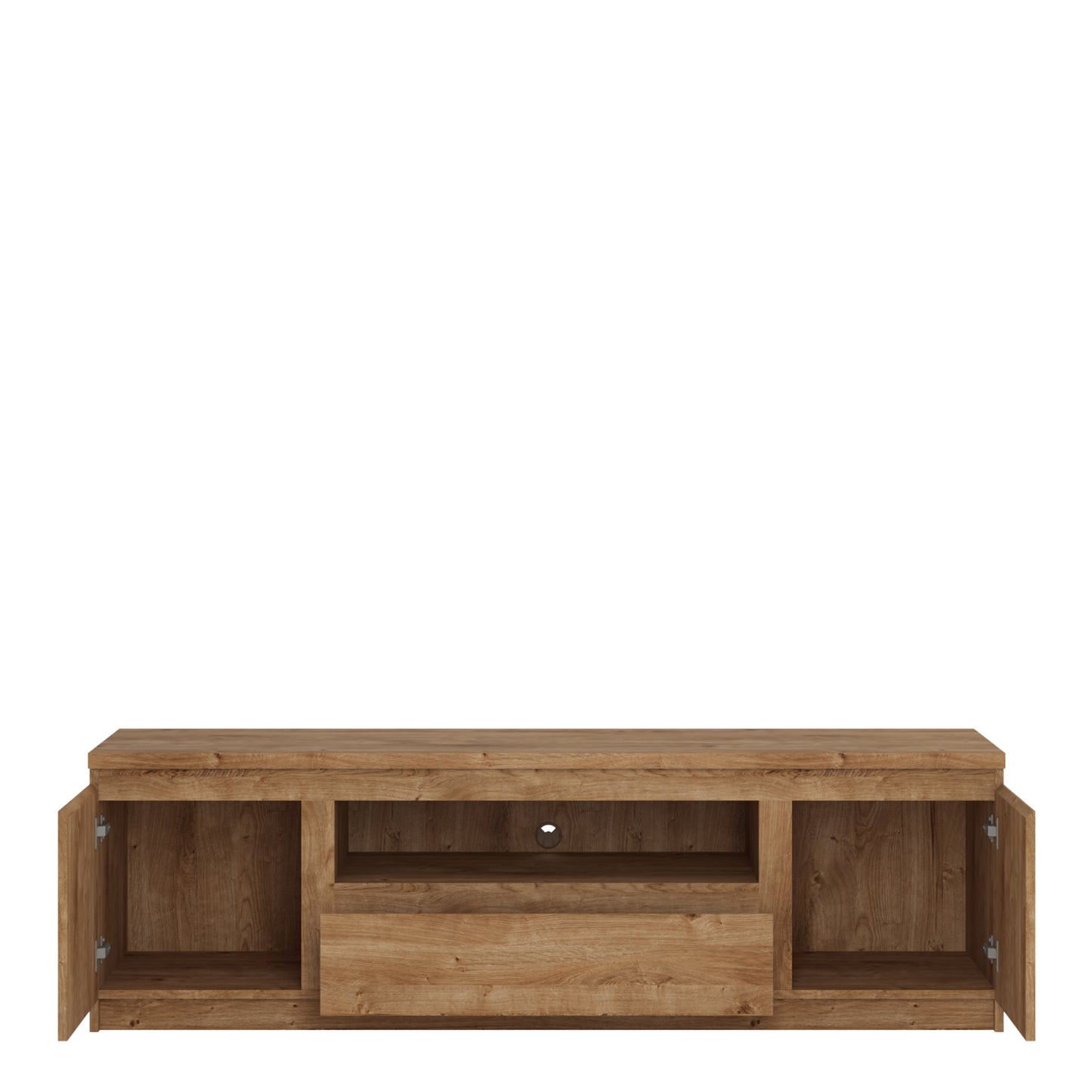 fribo 2 door 1 drawer 166cm wide tv cabinet in oak