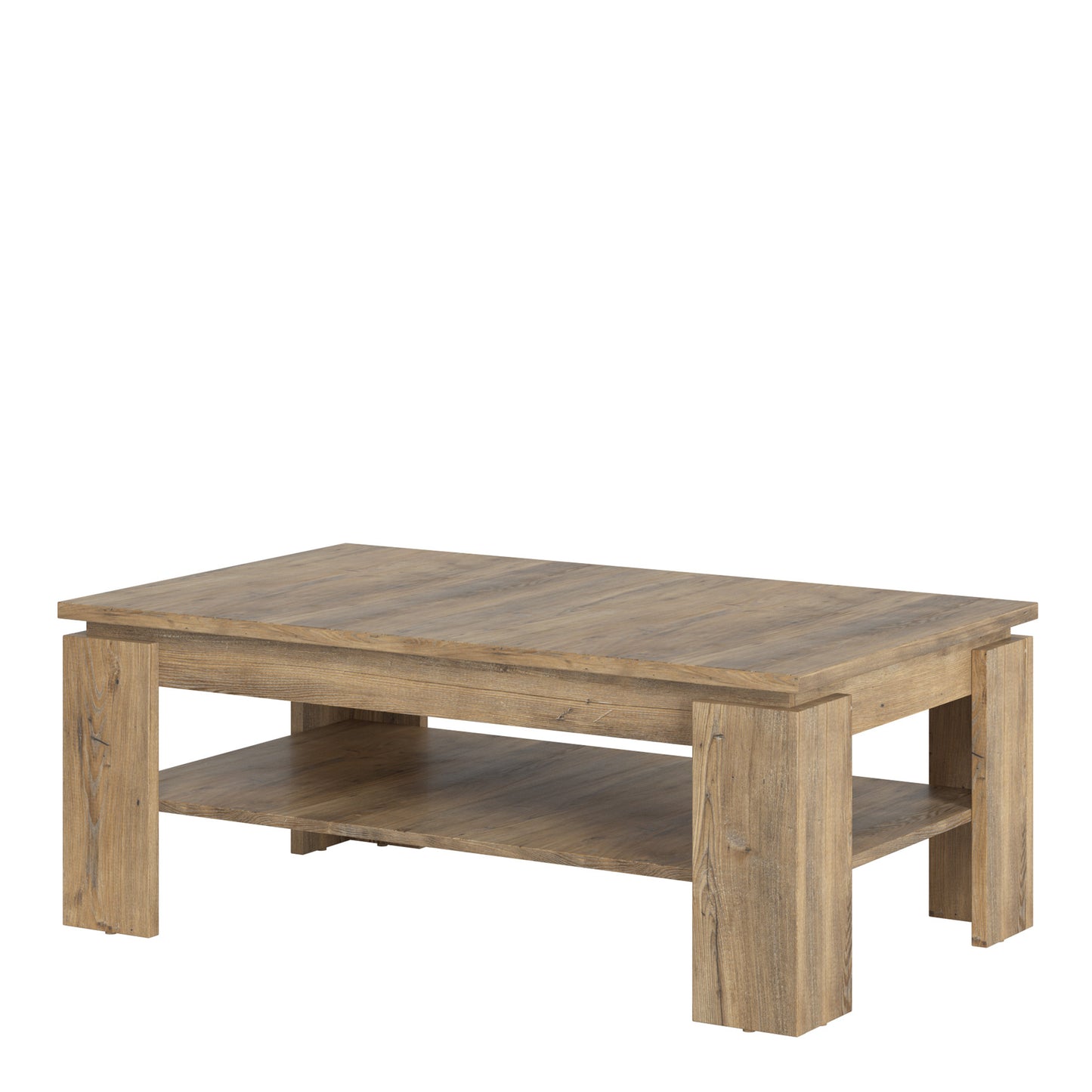 rapallo large coffee table in chestnut and matera grey