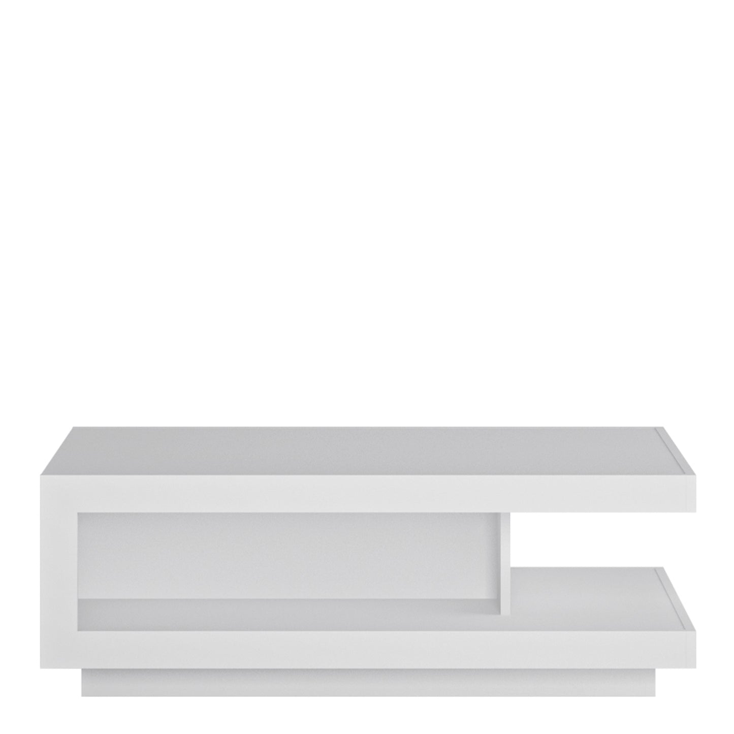 lyon designer coffee table in white and high gloss