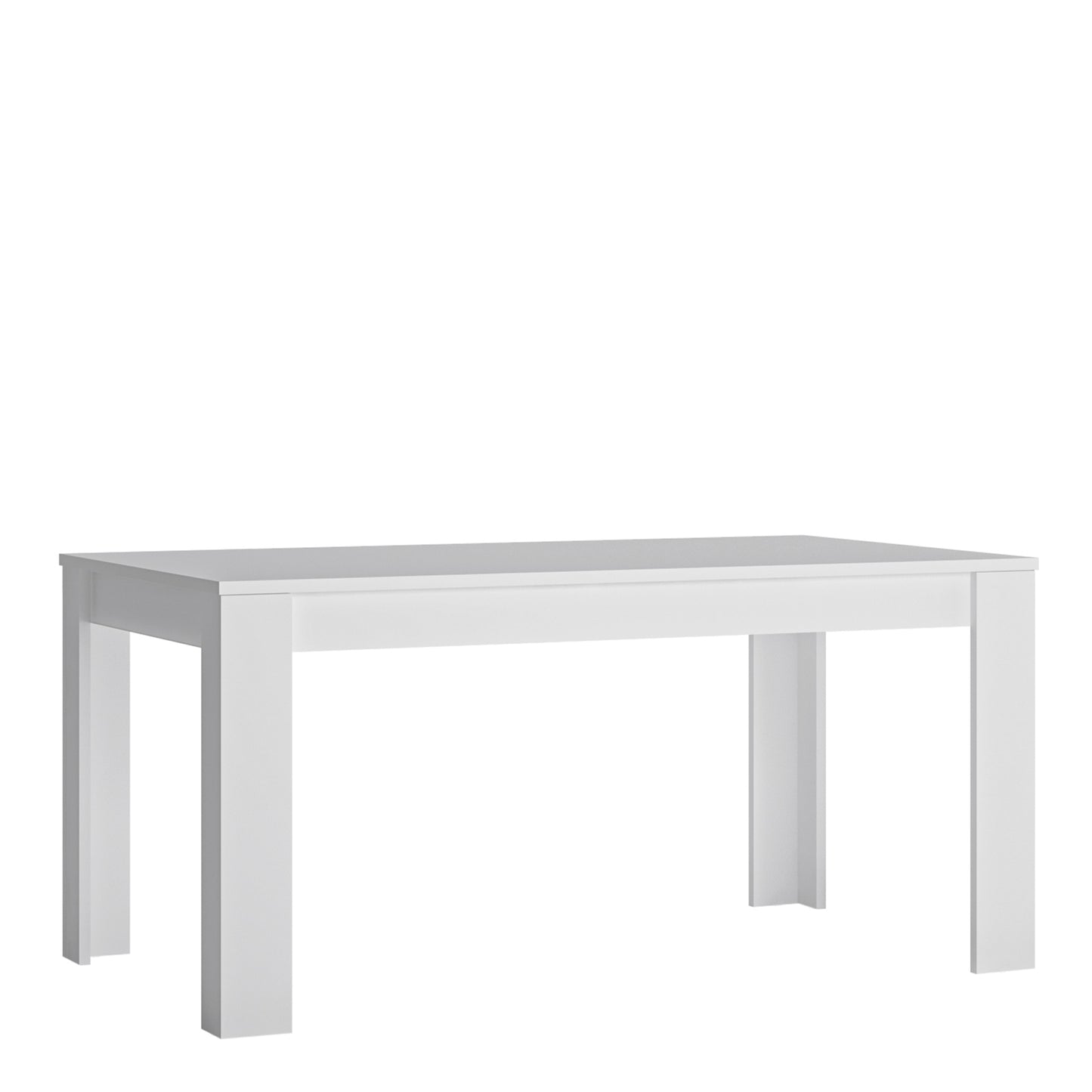 lyon large extending dining table 160-200cm in white and high gloss