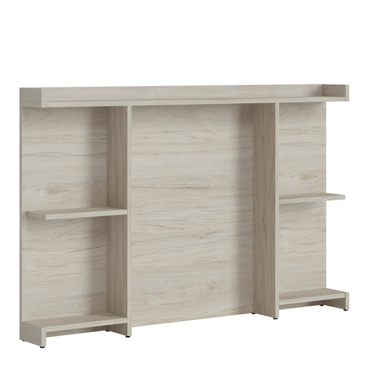 denim 120cm headboard extension in light walnut