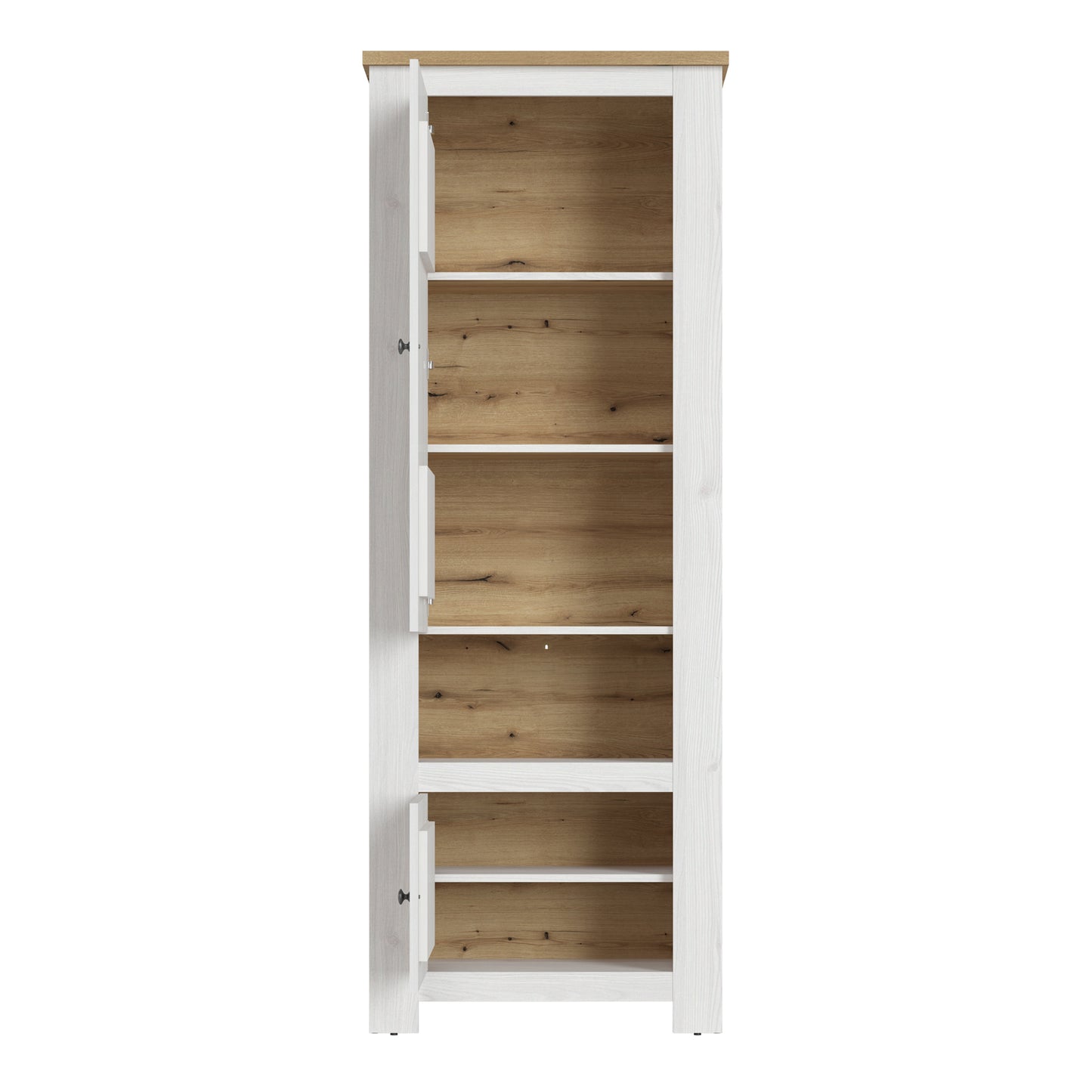 celesto 2 door cabinet in white and oak