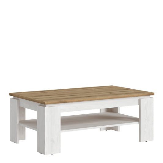 celesto coffee table in white and oak