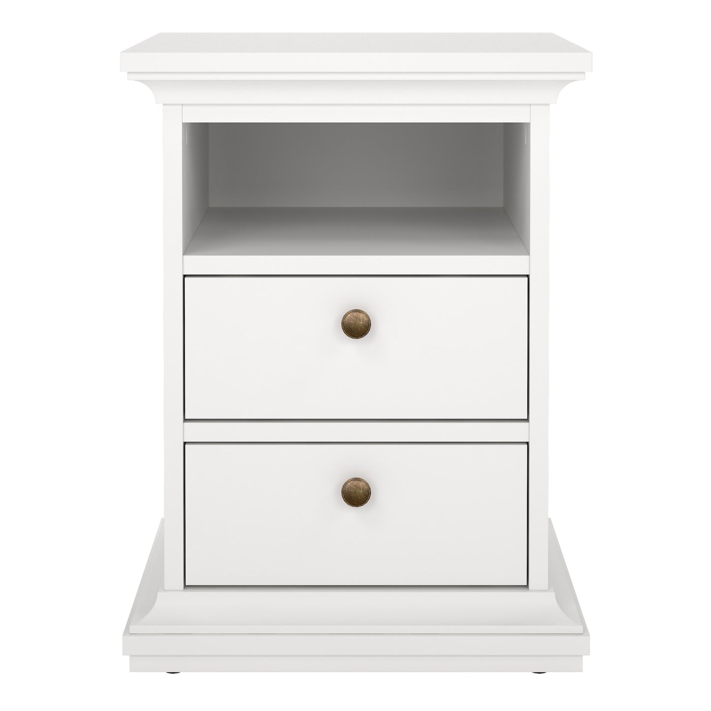 paris bedside 2 drawers in white