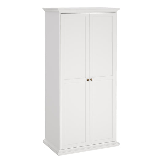 paris wardrobe with 2 doors in white