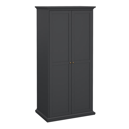 paris wardrobe with 2 doors in matt grey
