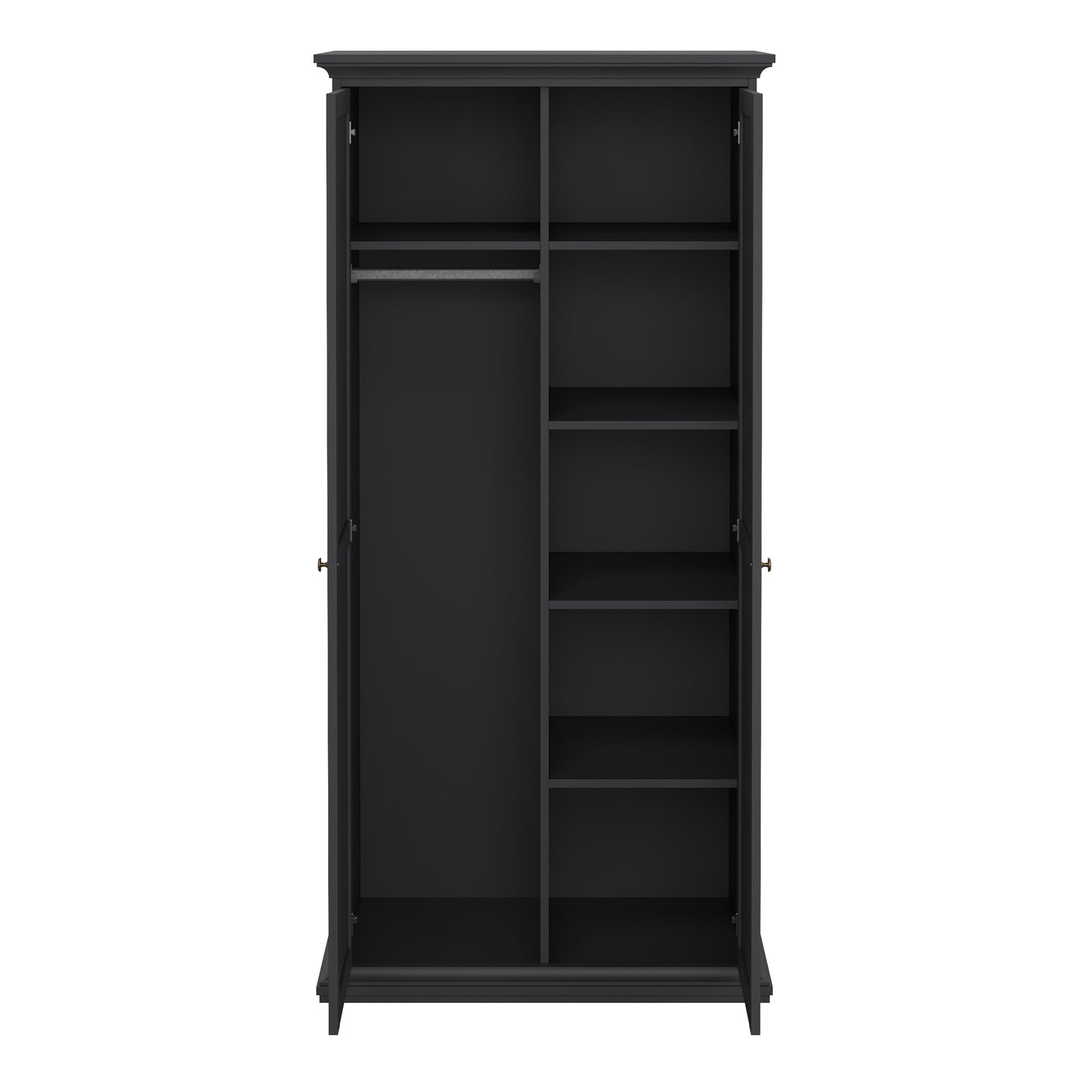 paris wardrobe with 2 doors in matt grey