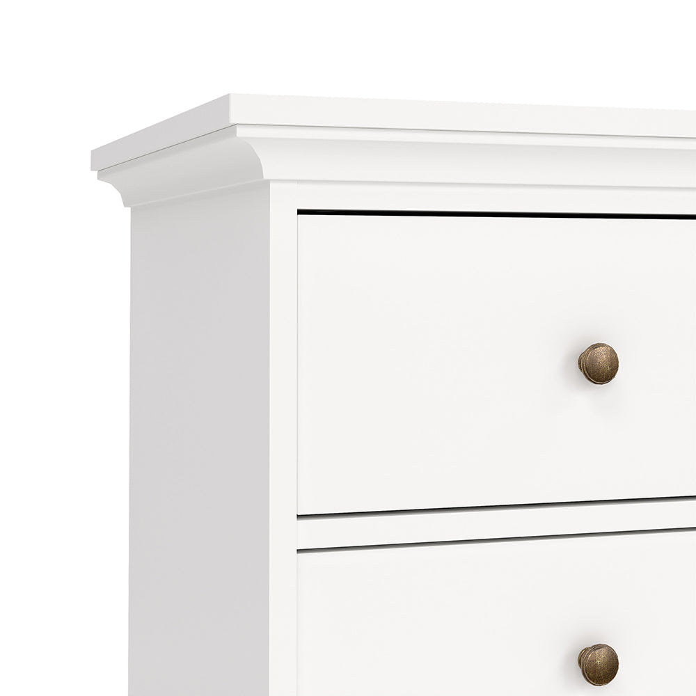 paris chest of 4 drawers in white