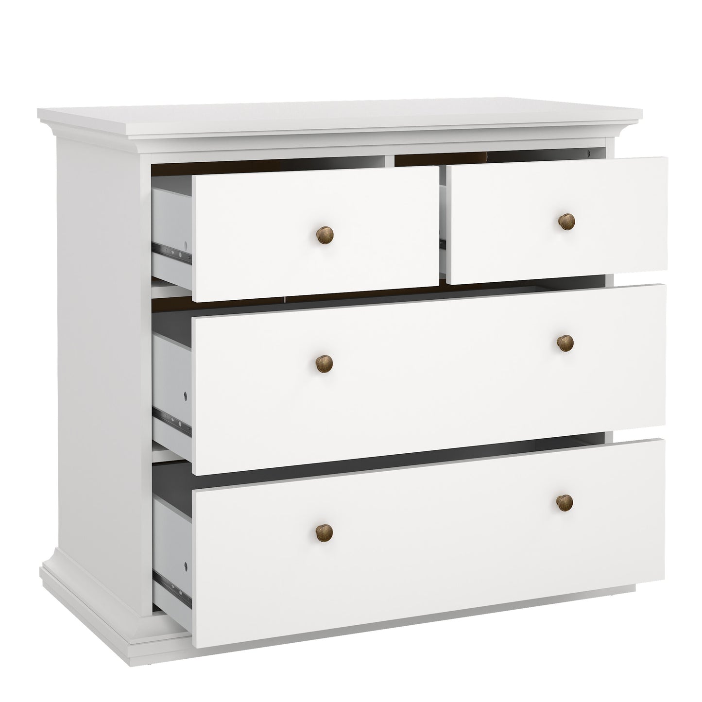 paris chest of 4 drawers in white