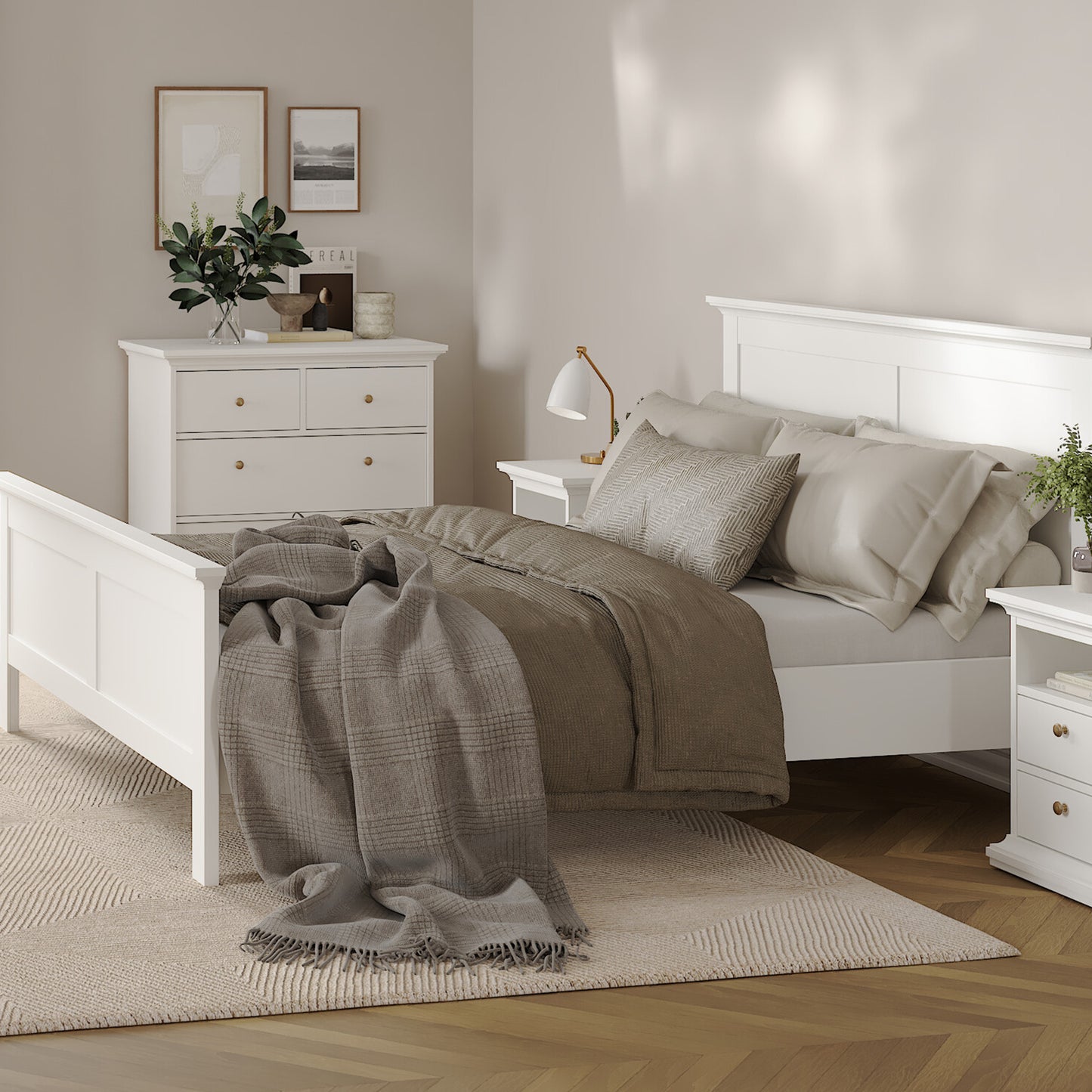 paris chest of 4 drawers in white