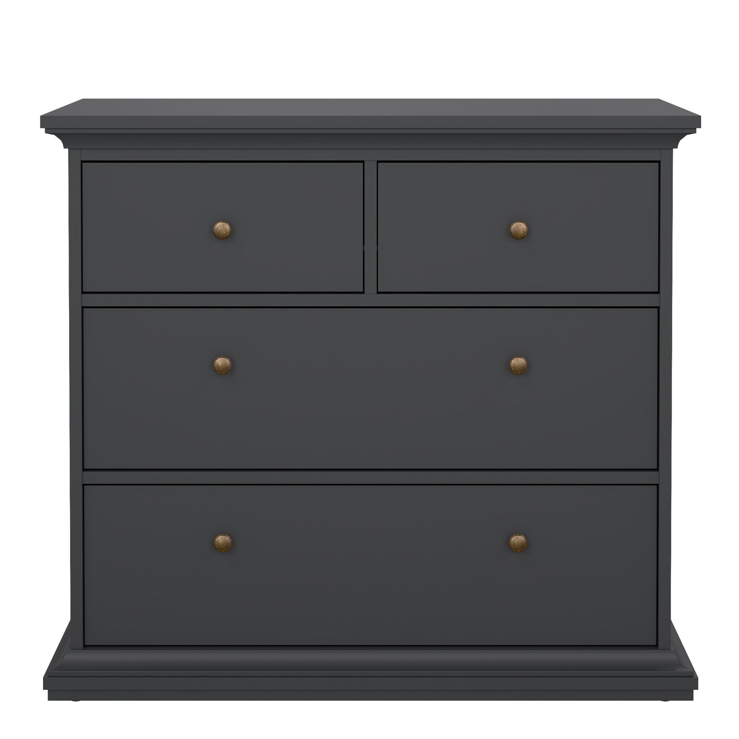 paris chest of 4 drawers in matt grey