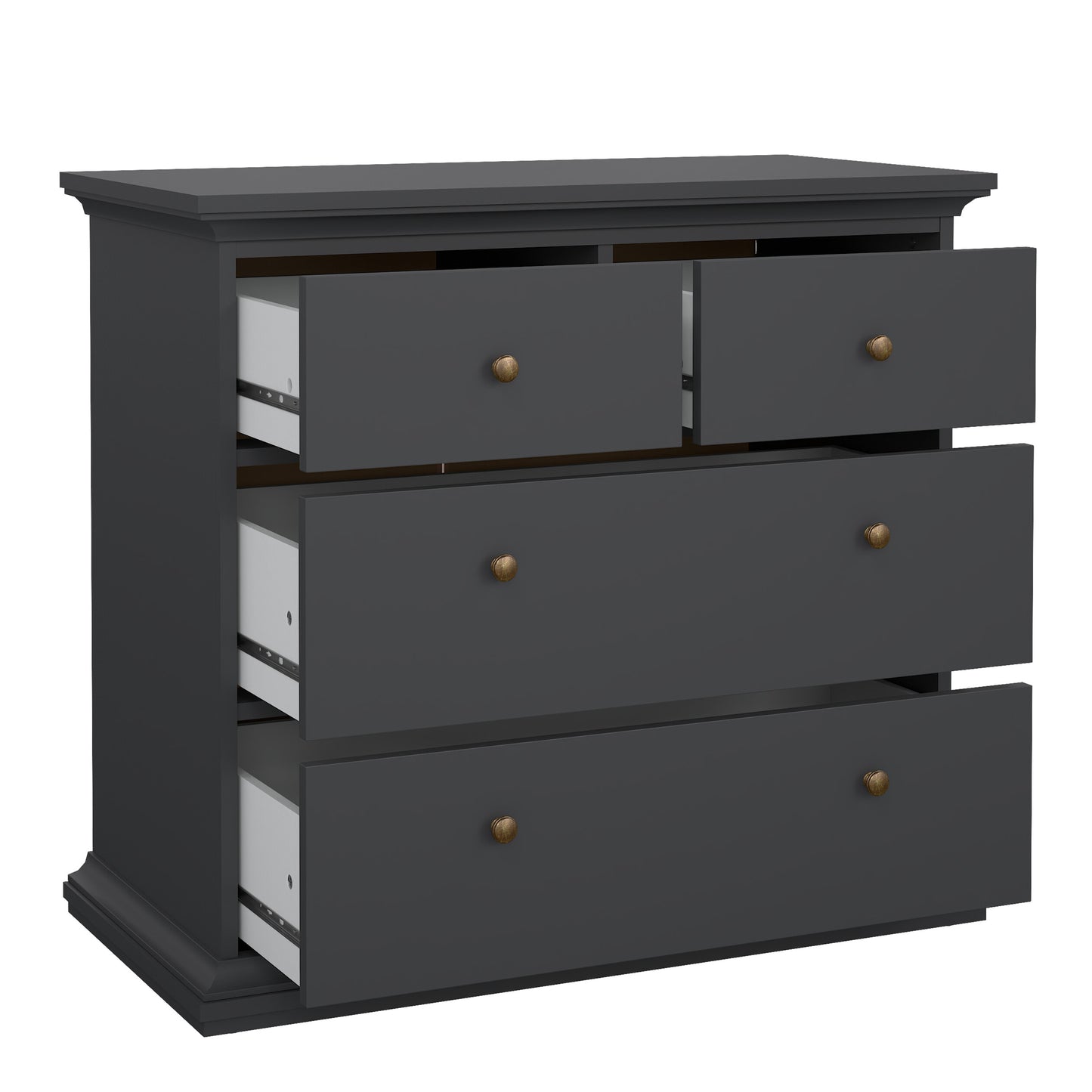 paris chest of 4 drawers in matt grey