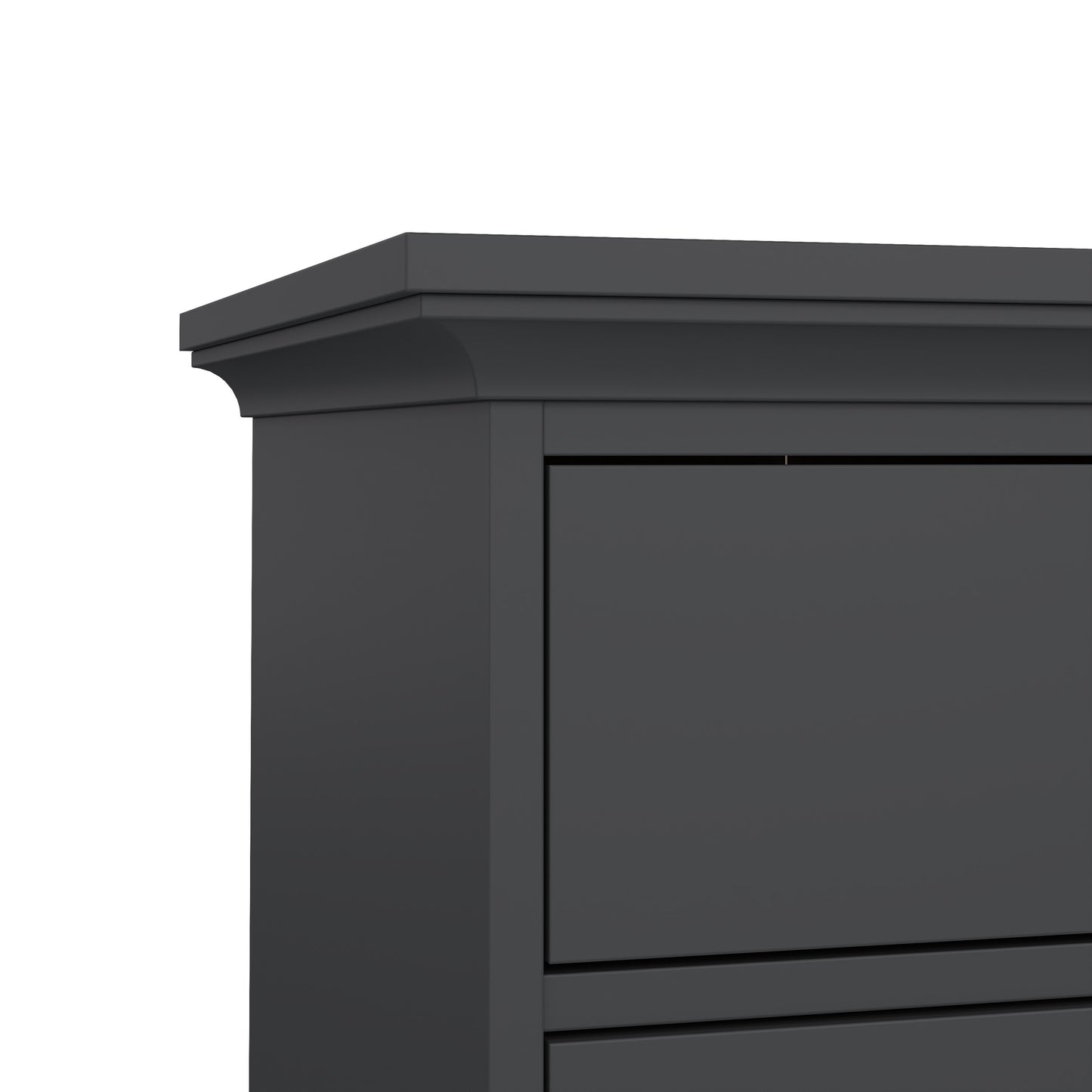 paris chest 5 drawers in matt grey