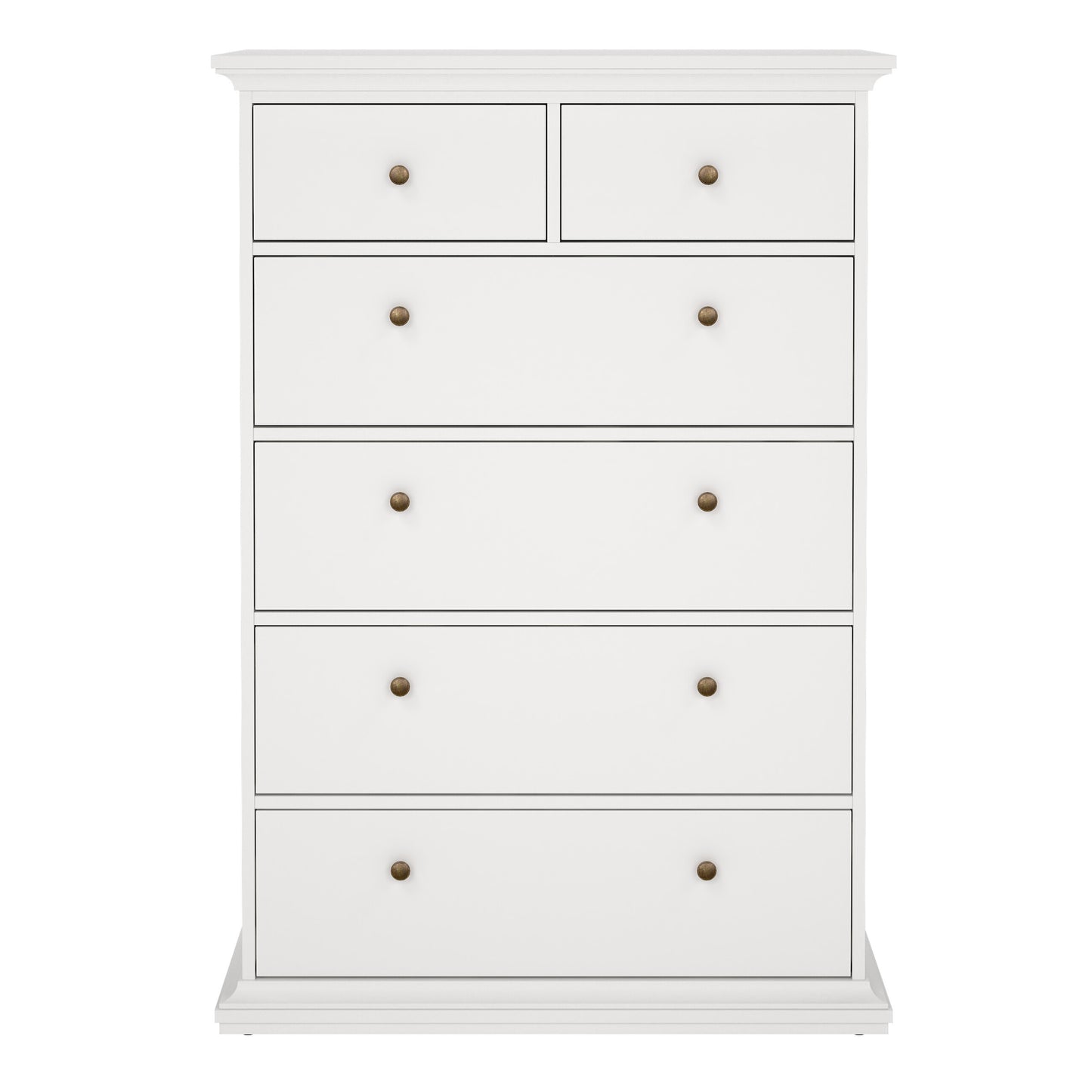 paris chest of 6 drawers in white