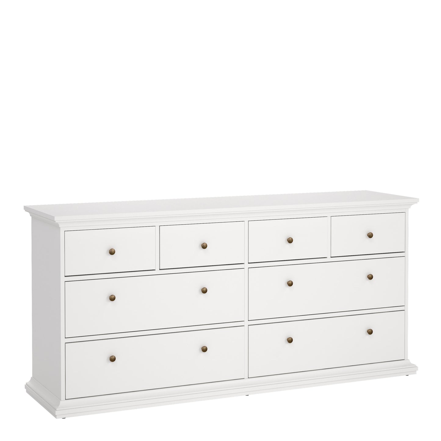 paris chest of 8 drawers in white