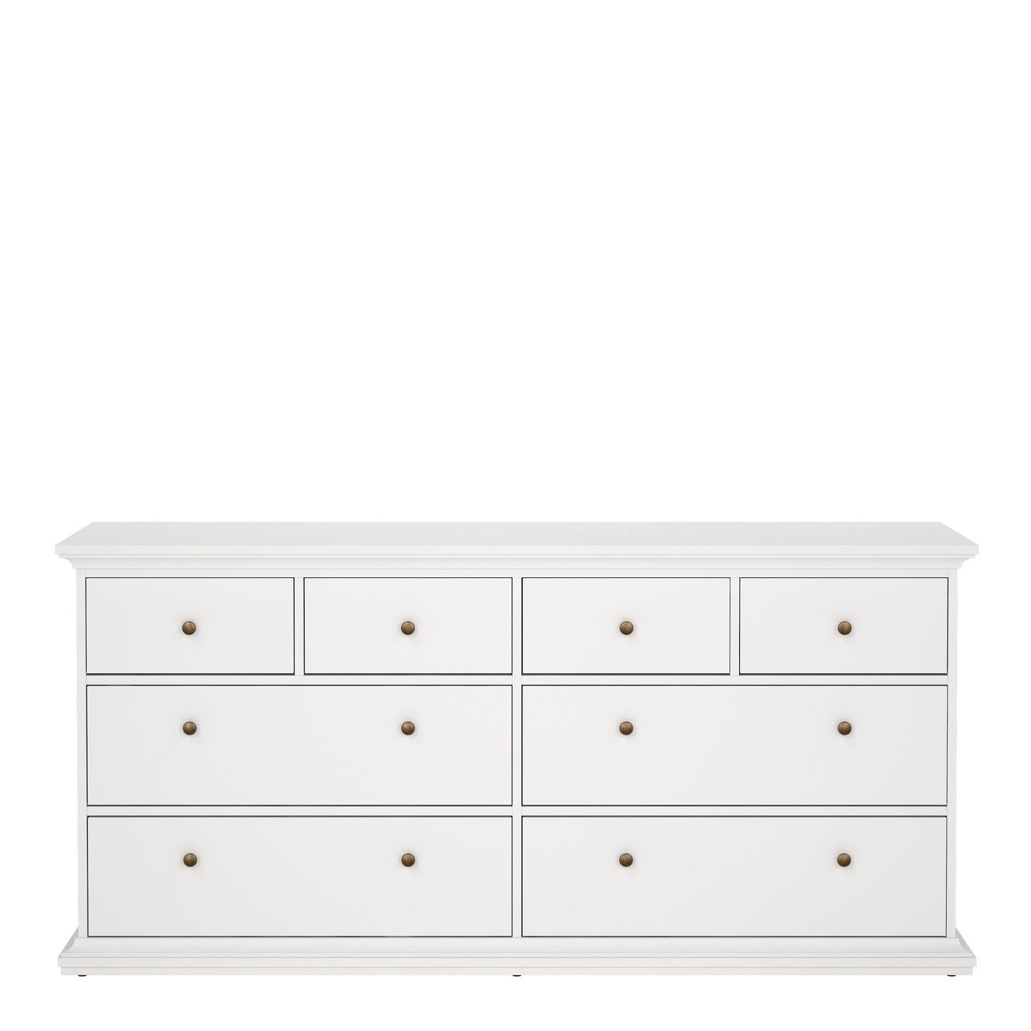 paris chest of 8 drawers in white