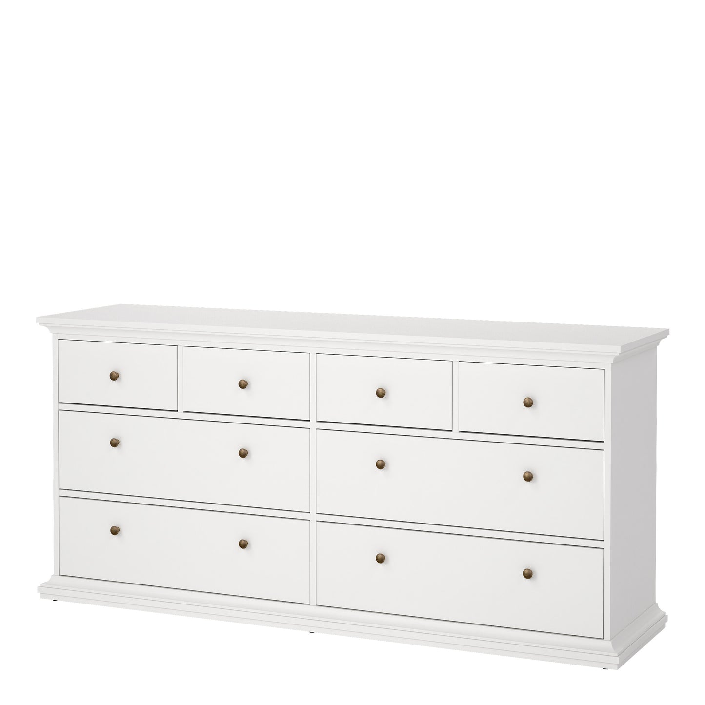 paris chest of 8 drawers in white