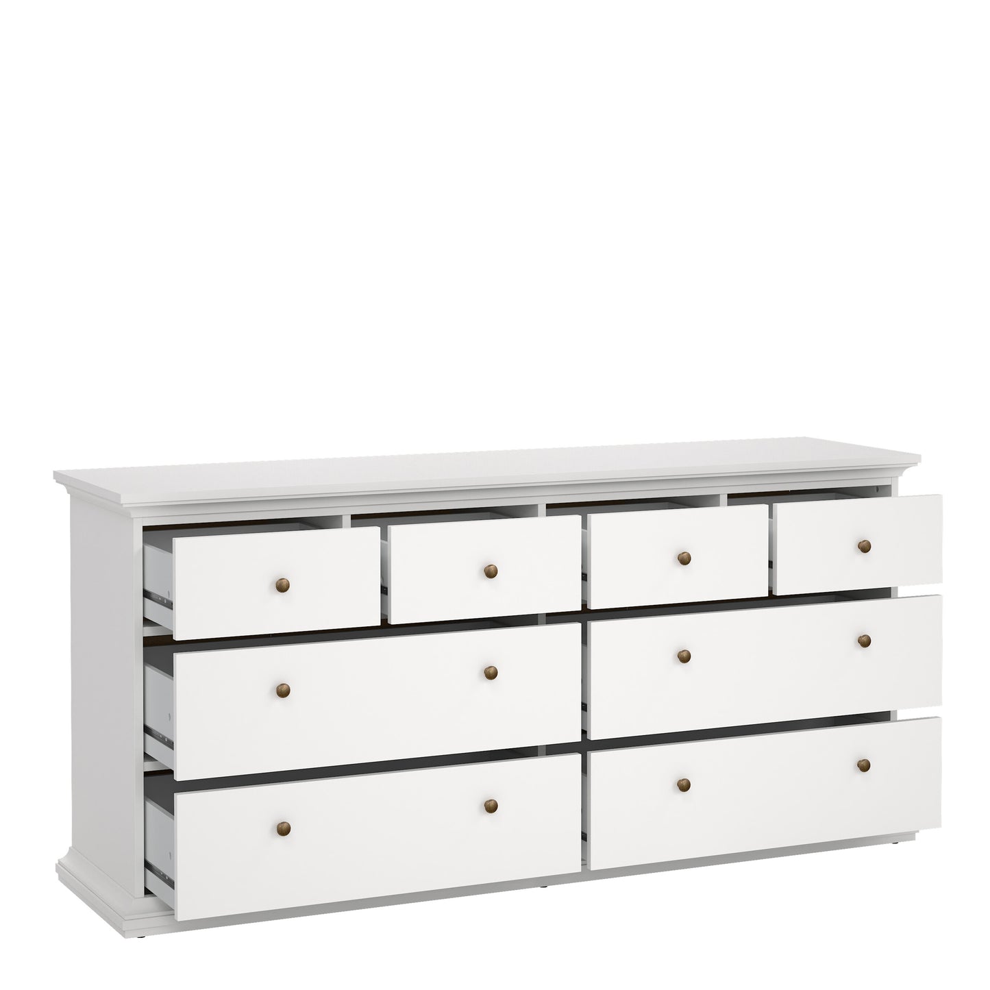 paris chest of 8 drawers in white