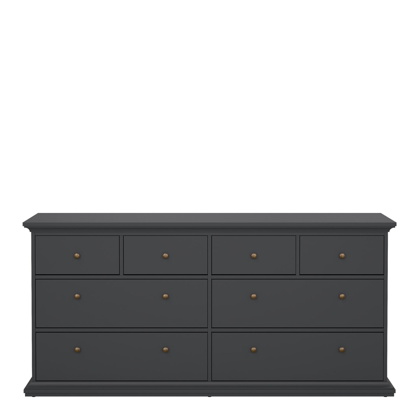 paris chest of 8 drawers in matt grey