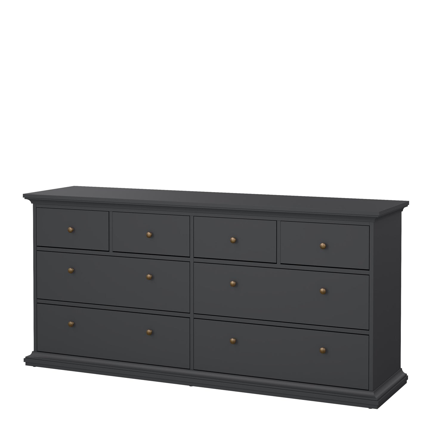 paris chest of 8 drawers in matt grey