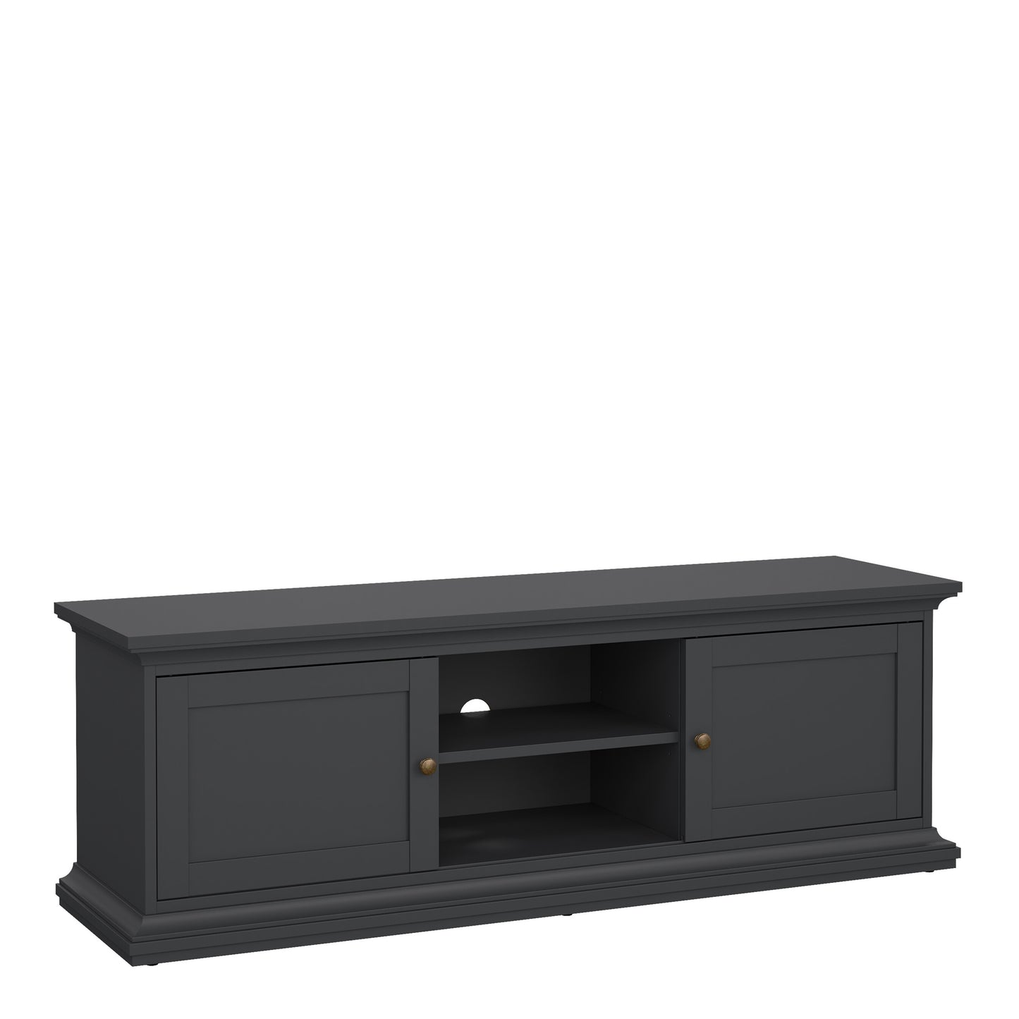 paris tv-unit 2 frame doors in matt grey