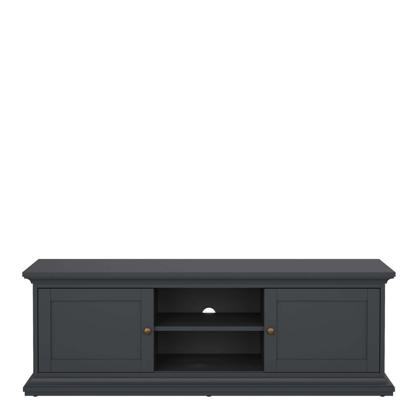 paris tv-unit 2 frame doors in matt grey