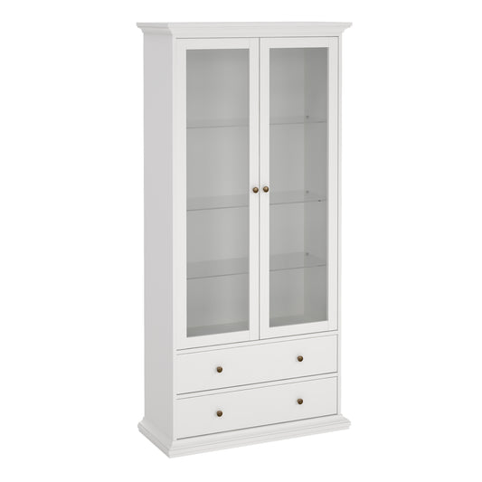 paris china cabinet in white