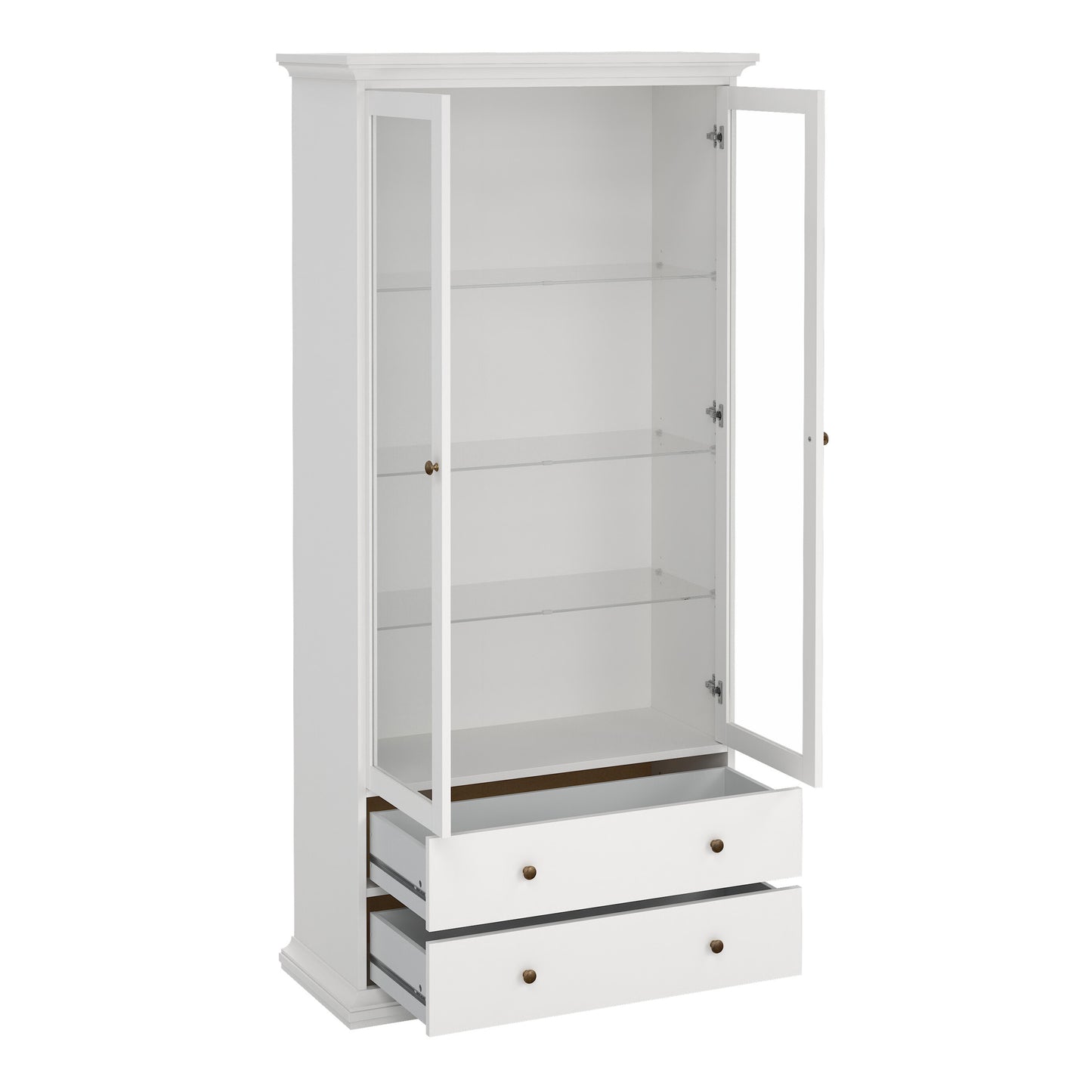 paris china cabinet in white