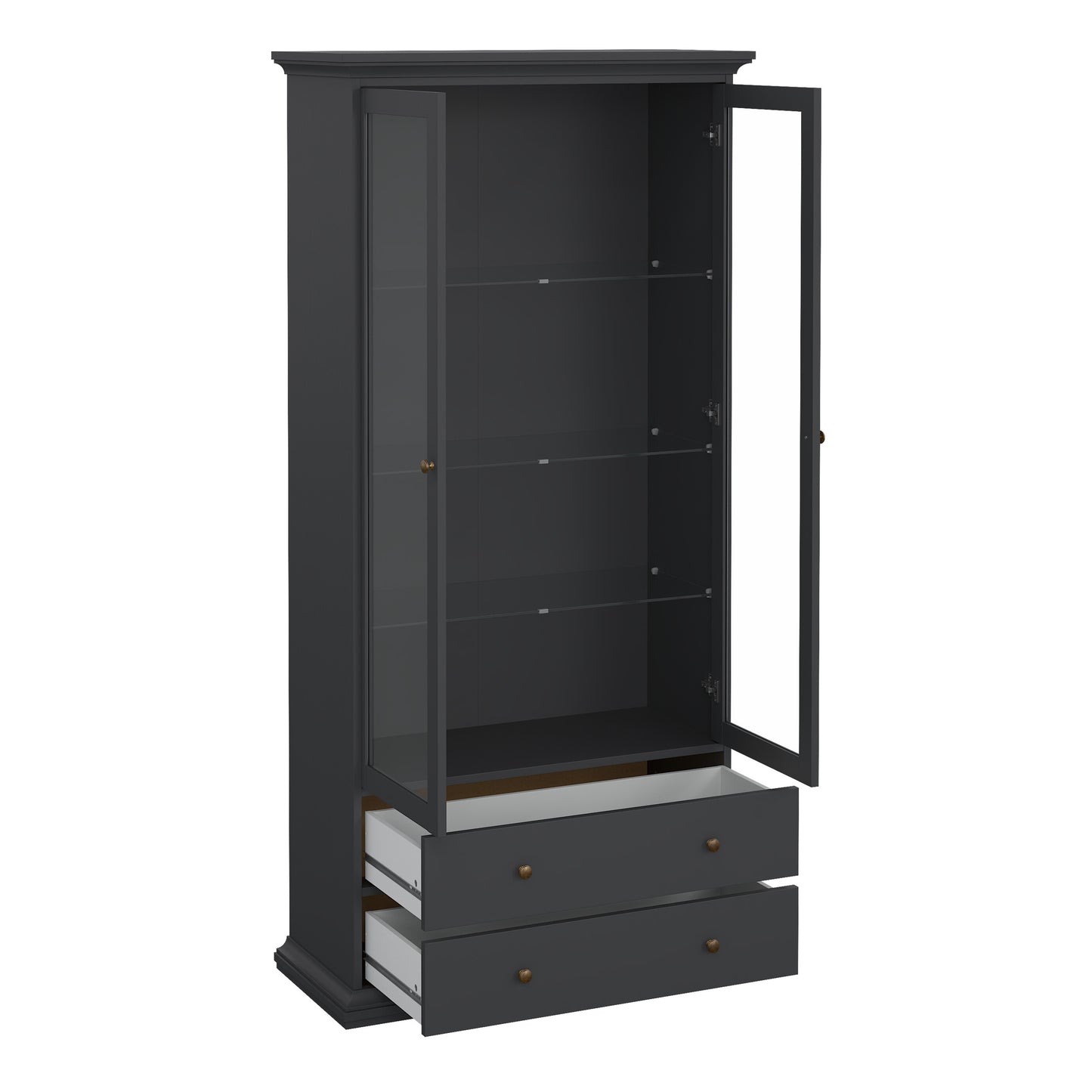 paris china cabinet in matt grey